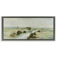 thumbnail image 1 of Stupell Industries Valley Creek Landscape Landscape & Nature Painting Gray Floater Framed Canvas Art Print Wall Art, 31 x 14, 1 of 10