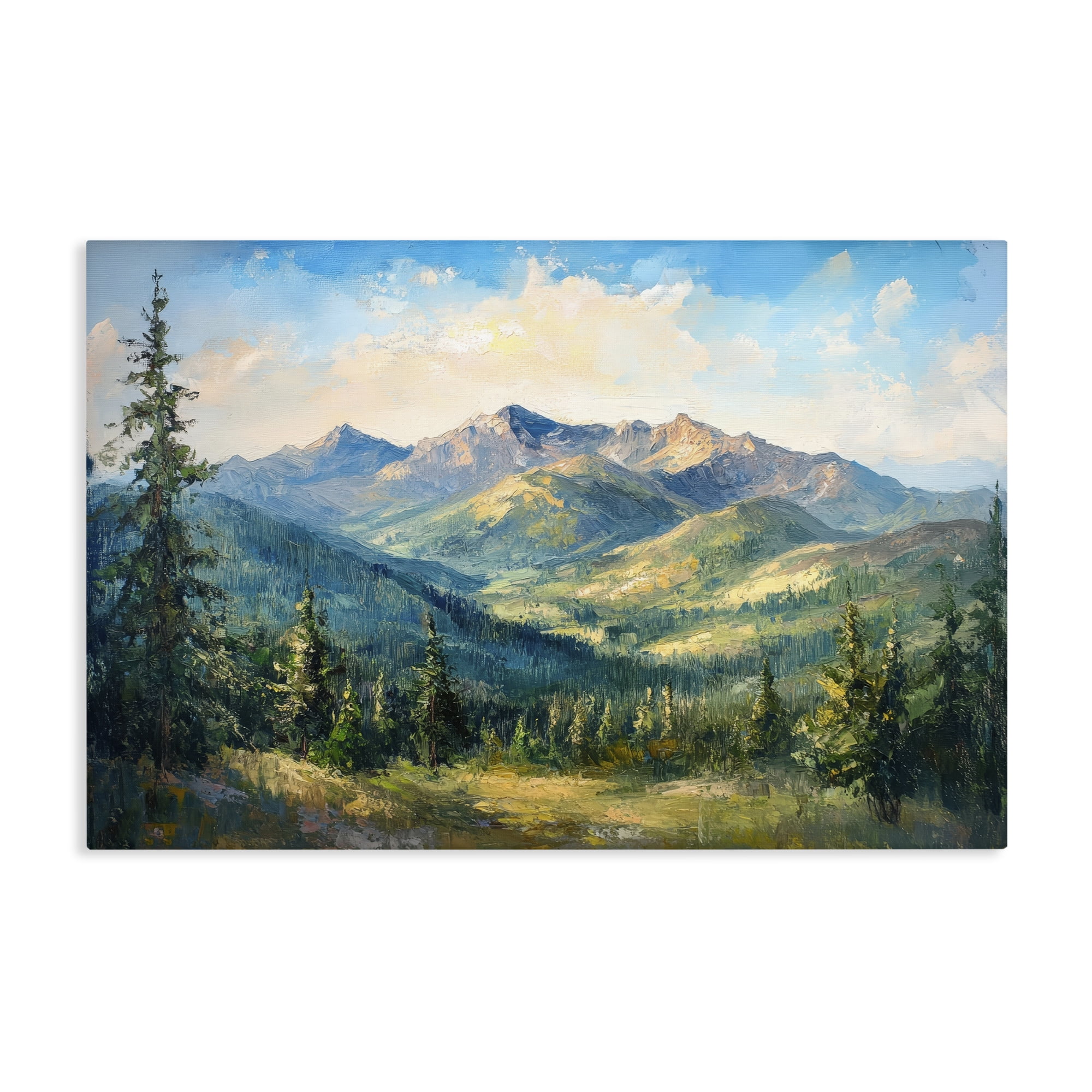 Stupell Industries Valley In The Mountains Canvas Wall Art, design by Petal Prints Design