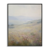 Stupell Industries Valley Meadow Flowers Landscape & Nature Painting Black Framed Art Print Wall Art, 11 x 14