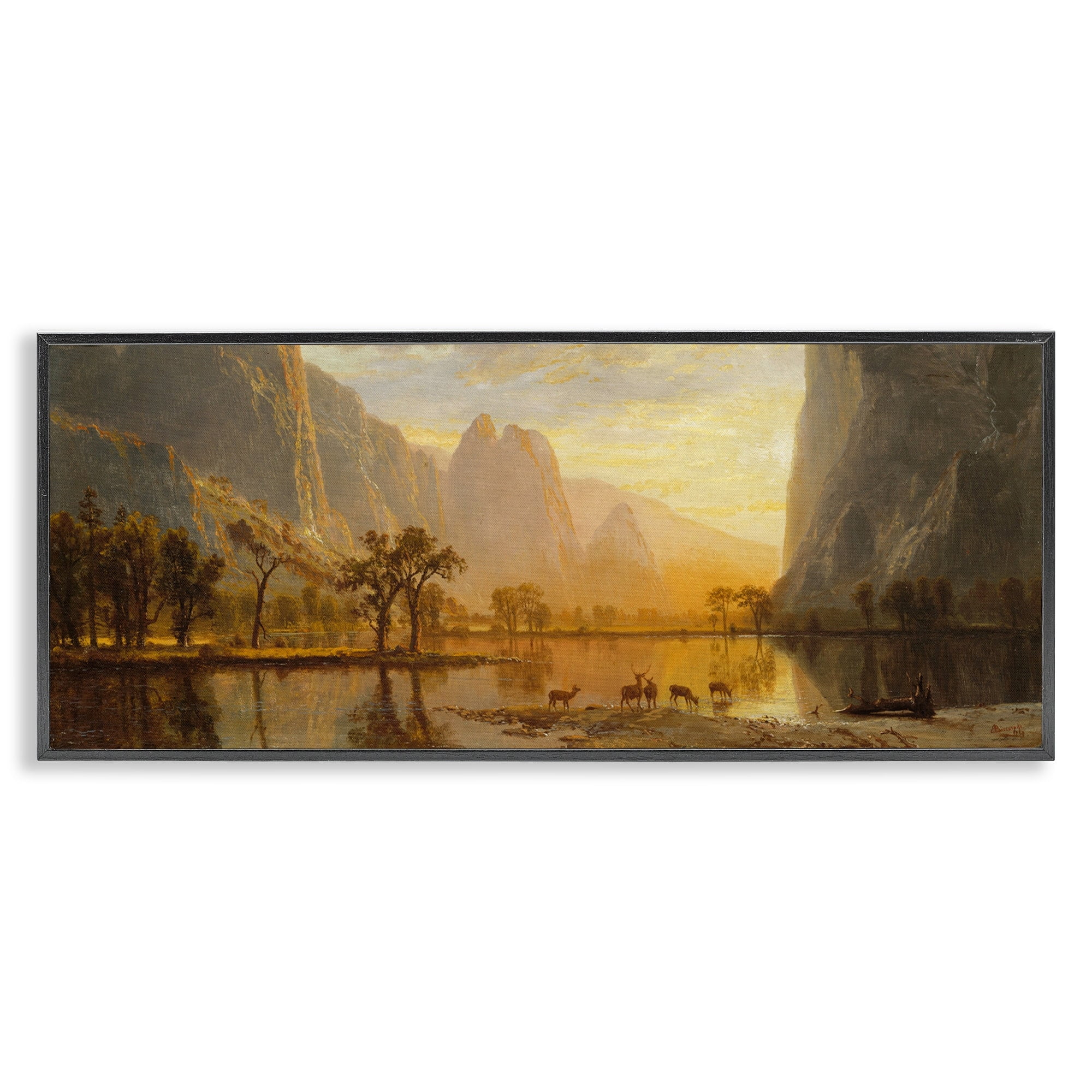 Stupell Industries Valley of the Yosemite Albert Bierstadt Painting Painting White Framed Art Print Wall Art, Design by one1000paintings