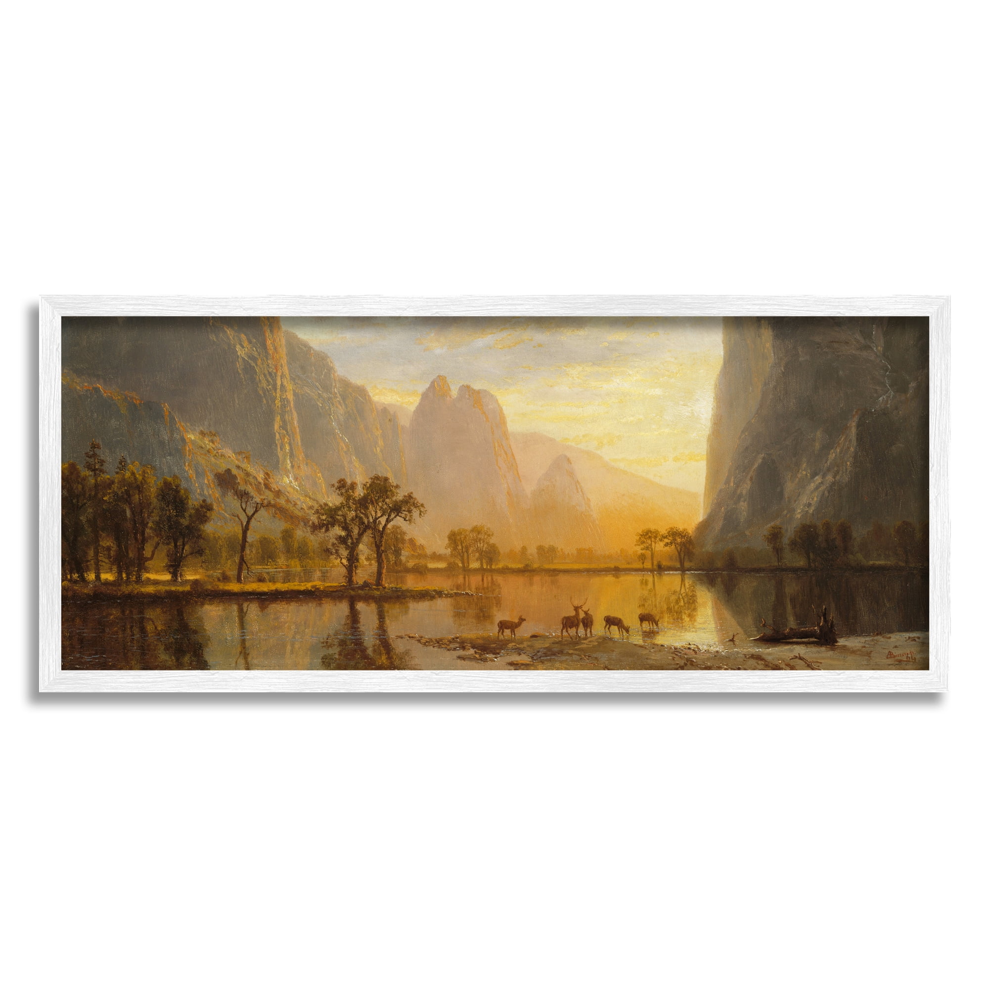 Stupell Industries Valley of the Yosemite Albert Bierstadt Painting Painting White Framed Art Print Wall Art, Design by one1000paintings