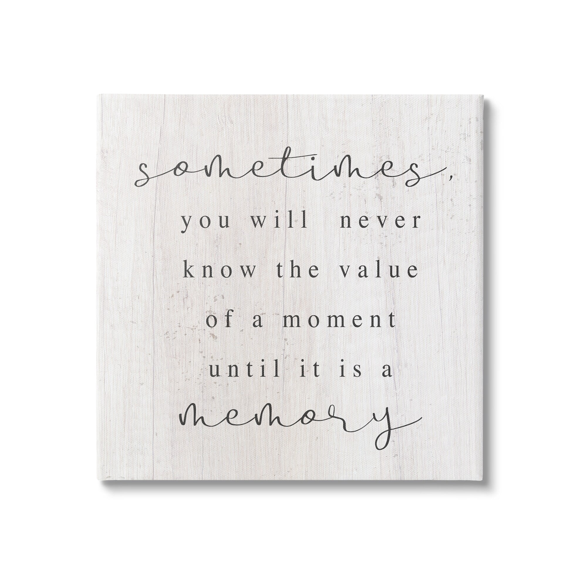Stupell Industries Value Of A Moment Inspirational Inspirational Painting Gallery Wrapped Canvas Print Wall Art