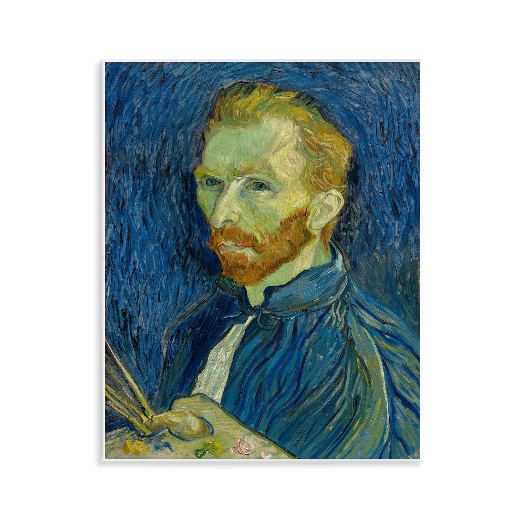 Stupell Industries Van Gogh Blue Self Portrait People Painting Unframed Art Print Wall Art, 11 x 14