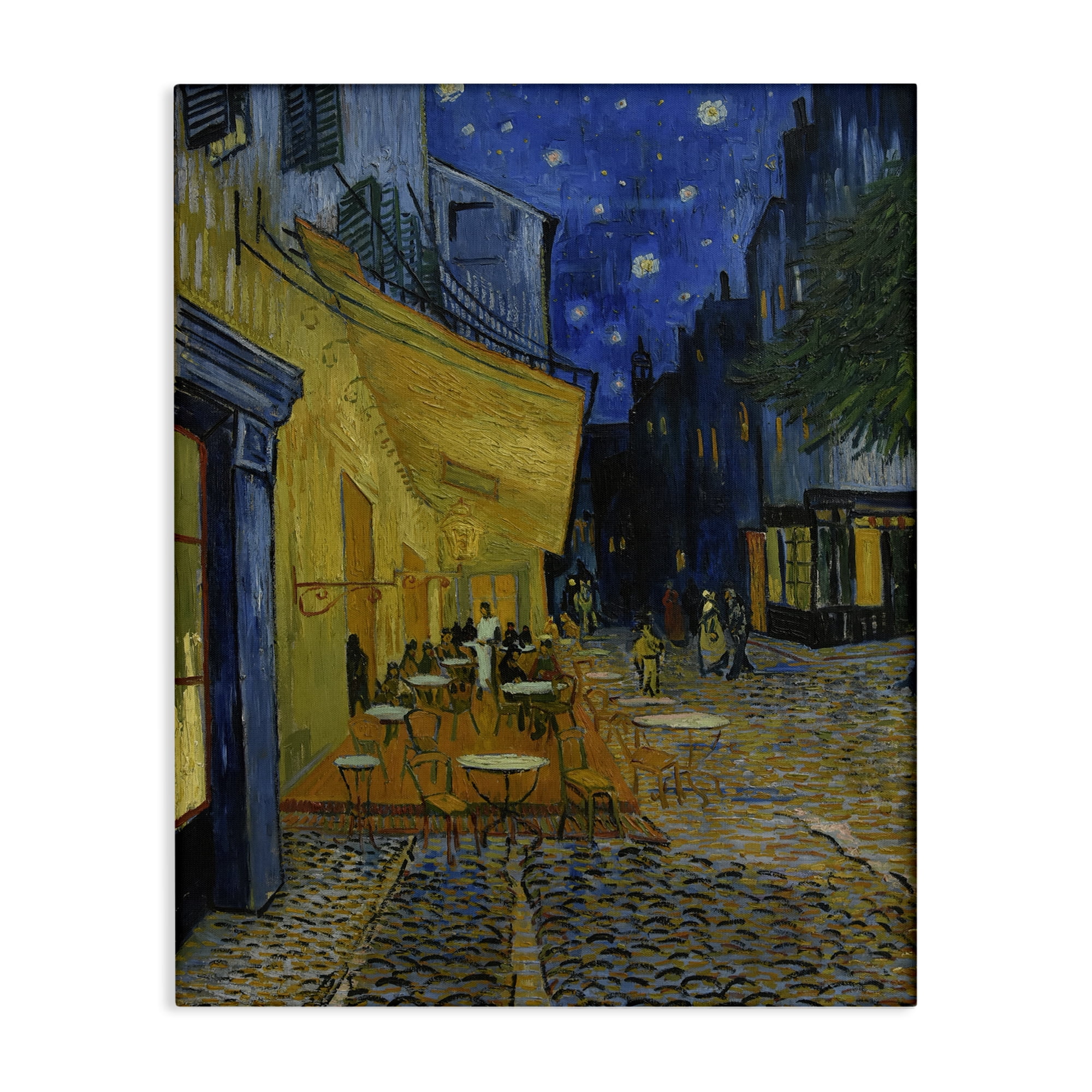 Stupell Industries Van Gogh Café Terrace at Night Scenic & Cityscapes Painting Wrapped Canvas Art Print Wall Art, 24 x 30