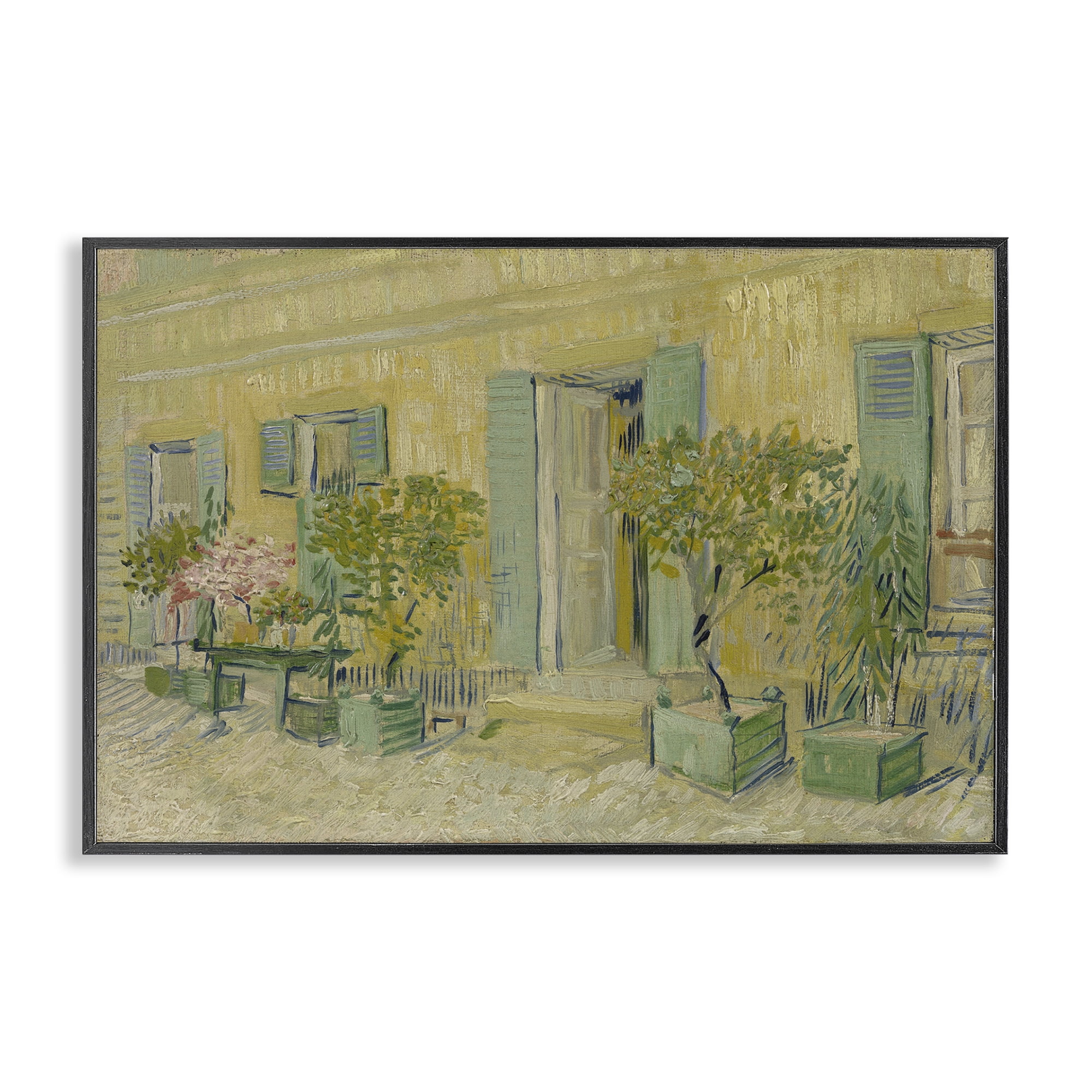 Stupell Industries Van Gogh Classic Restaurant Buildings & Architecture Painting Black Framed Art Print Wall Art, 24 x 16