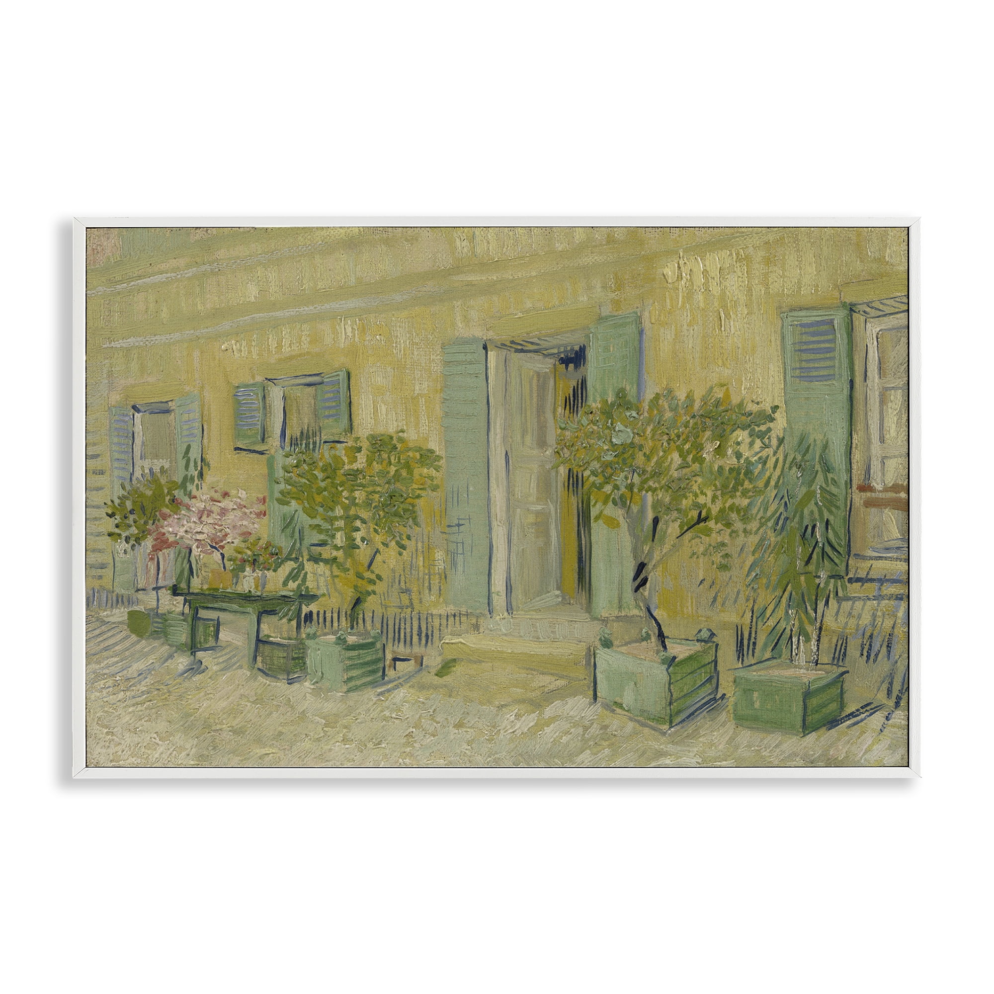 Stupell Industries Van Gogh Classic Restaurant Buildings & Architecture Painting White Framed Art Print Wall Art, 18 x 12