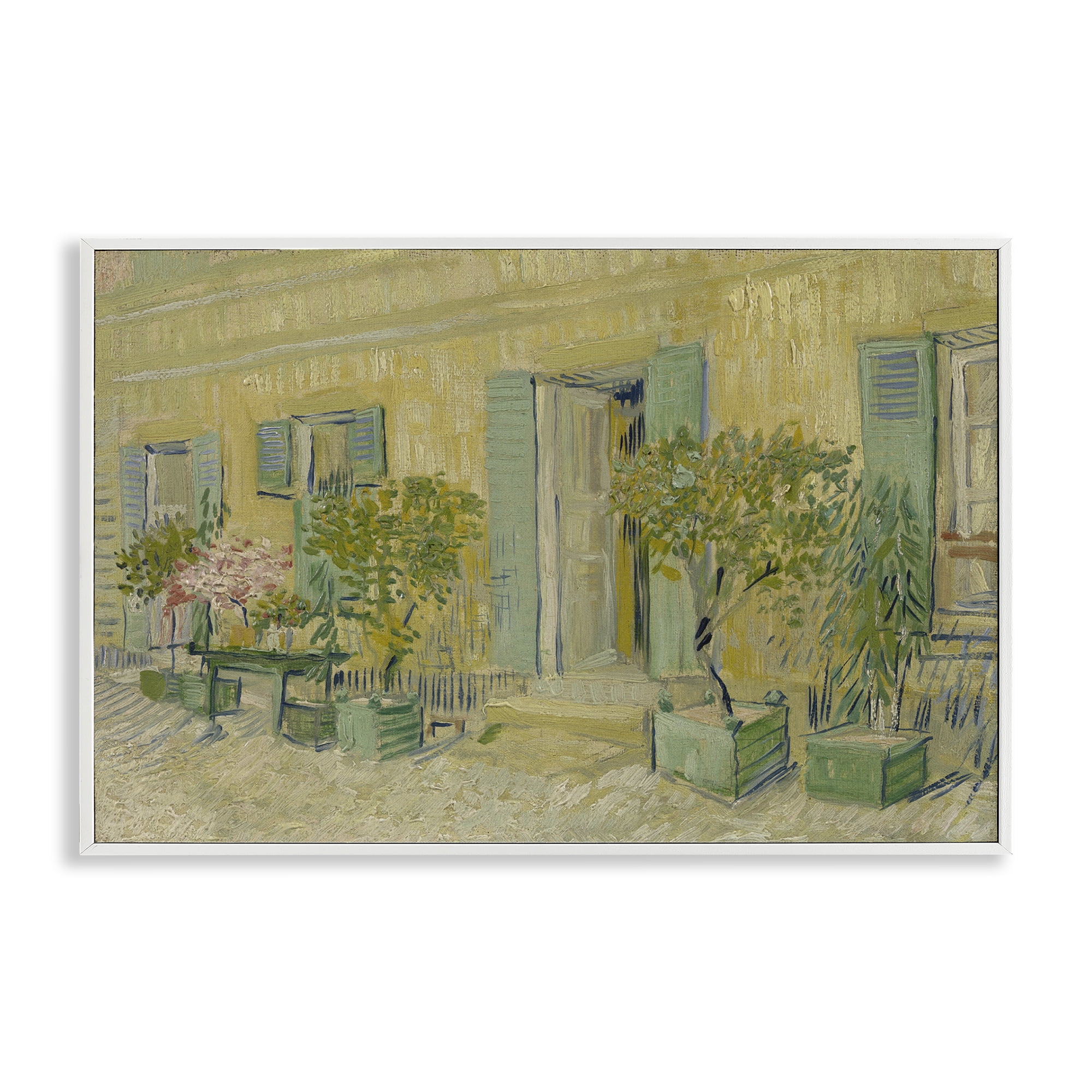 Stupell Industries Van Gogh Classic Restaurant Buildings & Architecture Painting White Framed Art Print Wall Art, 24 x 16