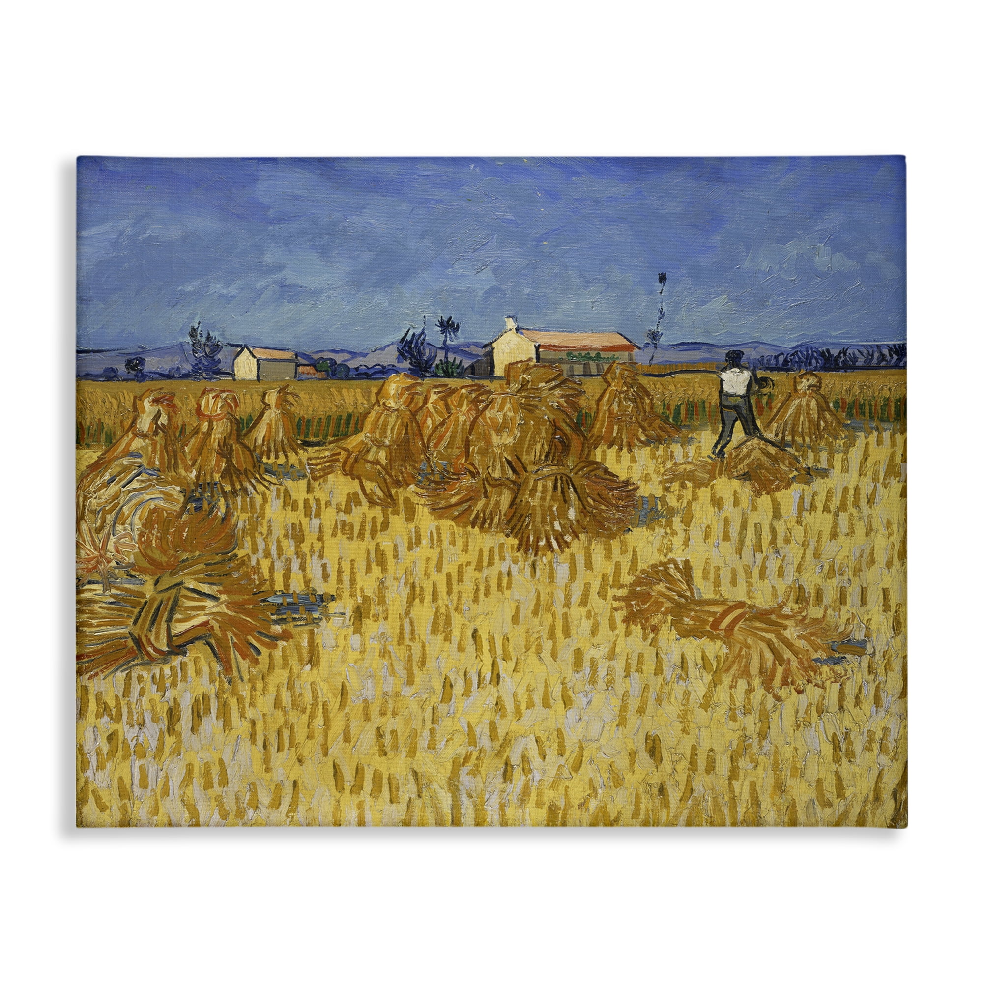 Stupell Industries Van Gogh Corn Harvest Landscape & Nature Painting Wrapped Canvas Art Print Wall Art, 40 x 30
