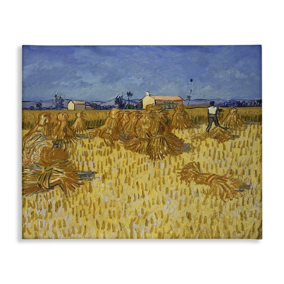 Stupell Industries Van Gogh Corn Harvest Landscape & Nature Painting Wrapped Canvas Art Print Wall Art, 40 x 30