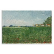 Stupell Industries Van Gogh Field with Poppies Landscape & Nature Painting Unframed Art Print Wall Art, 15 x 10