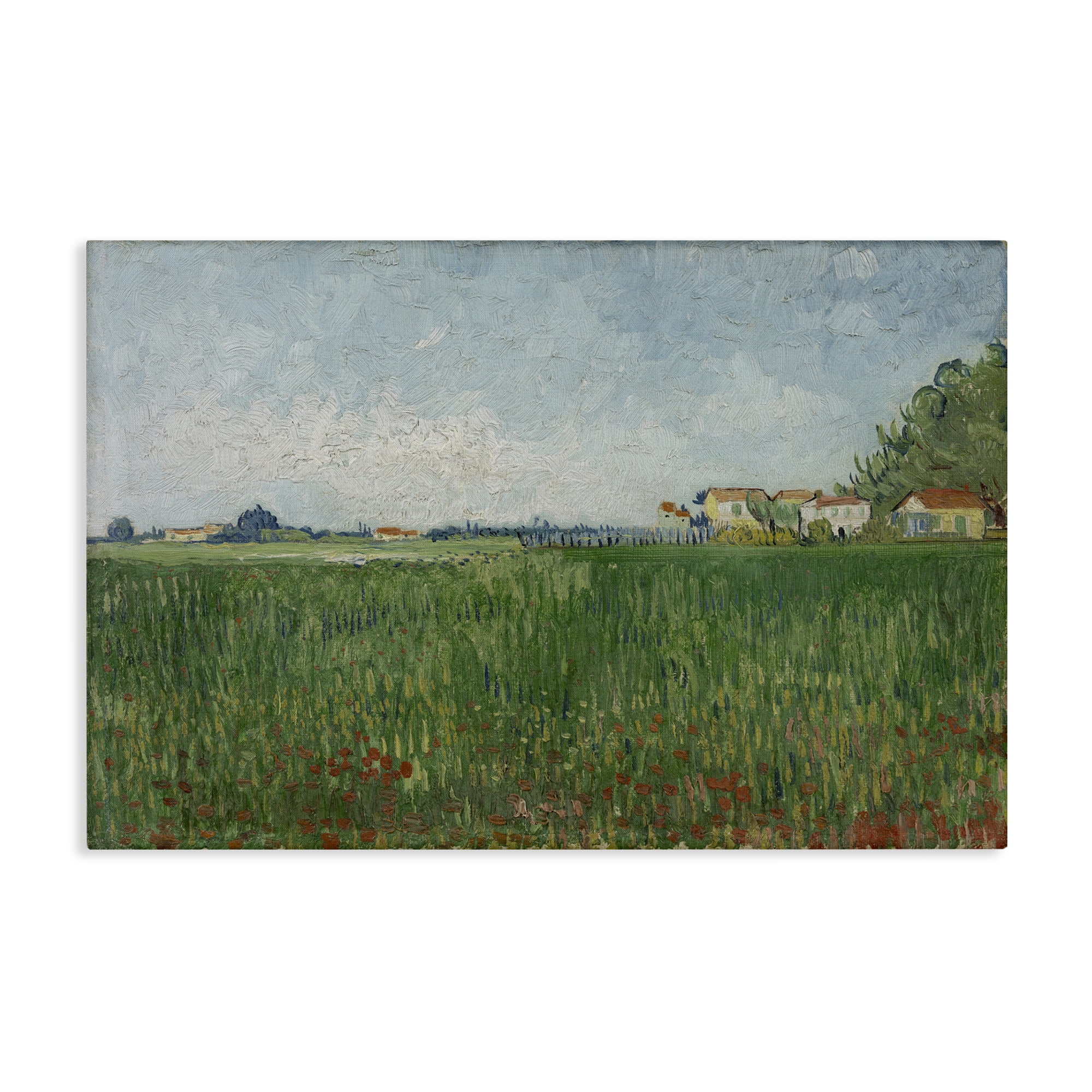 Stupell Industries Van Gogh Field with Poppies Landscape & Nature Painting Wrapped Canvas Art Print Wall Art, 24 x 16