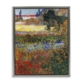thumbnail image 1 of Stupell Industries Van Gogh Flower Garden Landscape & Nature Painting Gray Floater Framed Canvas Art Print Wall Art, 17 x 21, 1 of 10