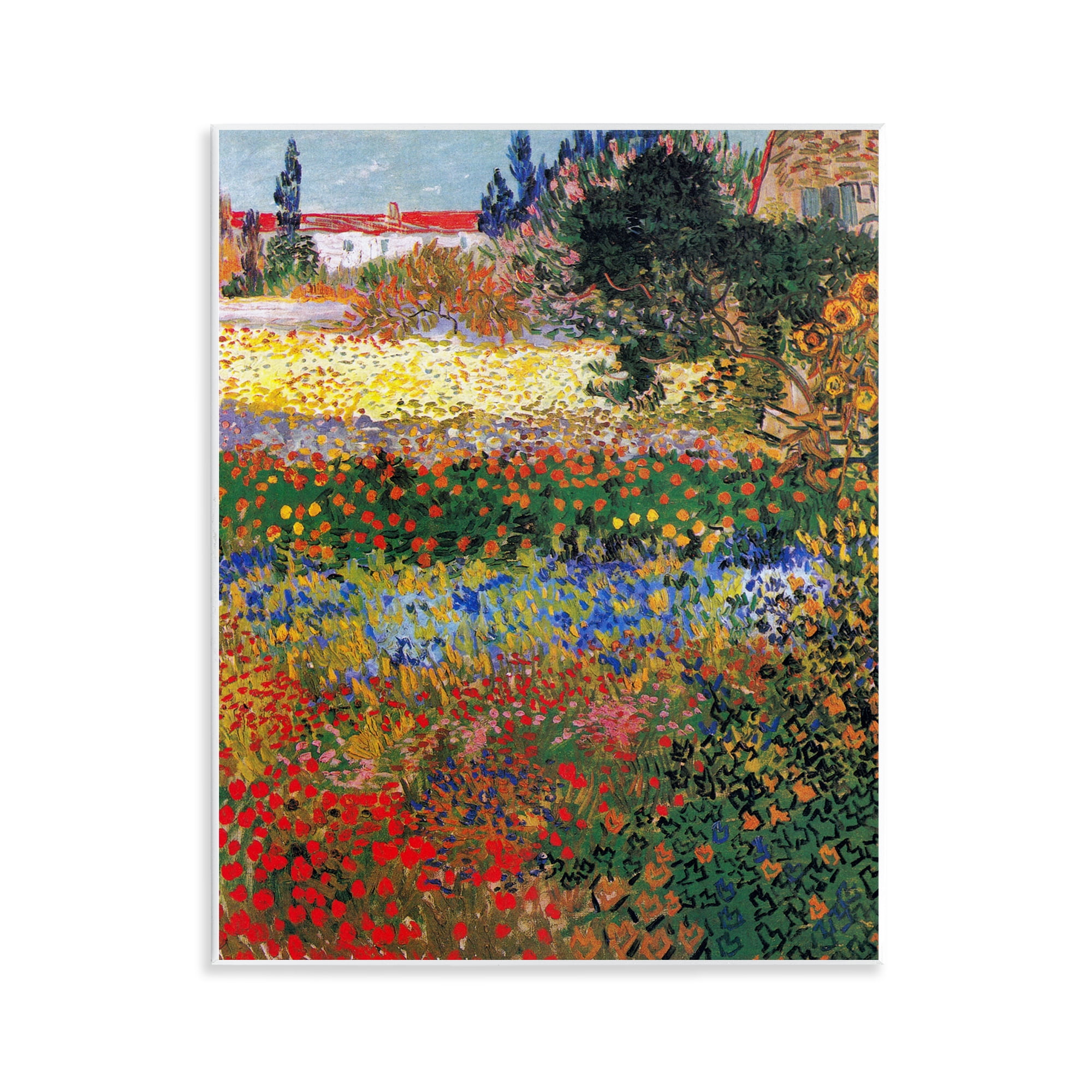 Stupell Industries Van Gogh Flower Garden Landscape & Nature Painting Unframed Art Print Wall Art, 11 x 14