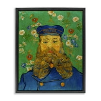 Stupell Industries Van Gogh Joseph Ruolin Portrait People Painting Black Floater Framed Canvas Art Print Wall Art, 17 x 21