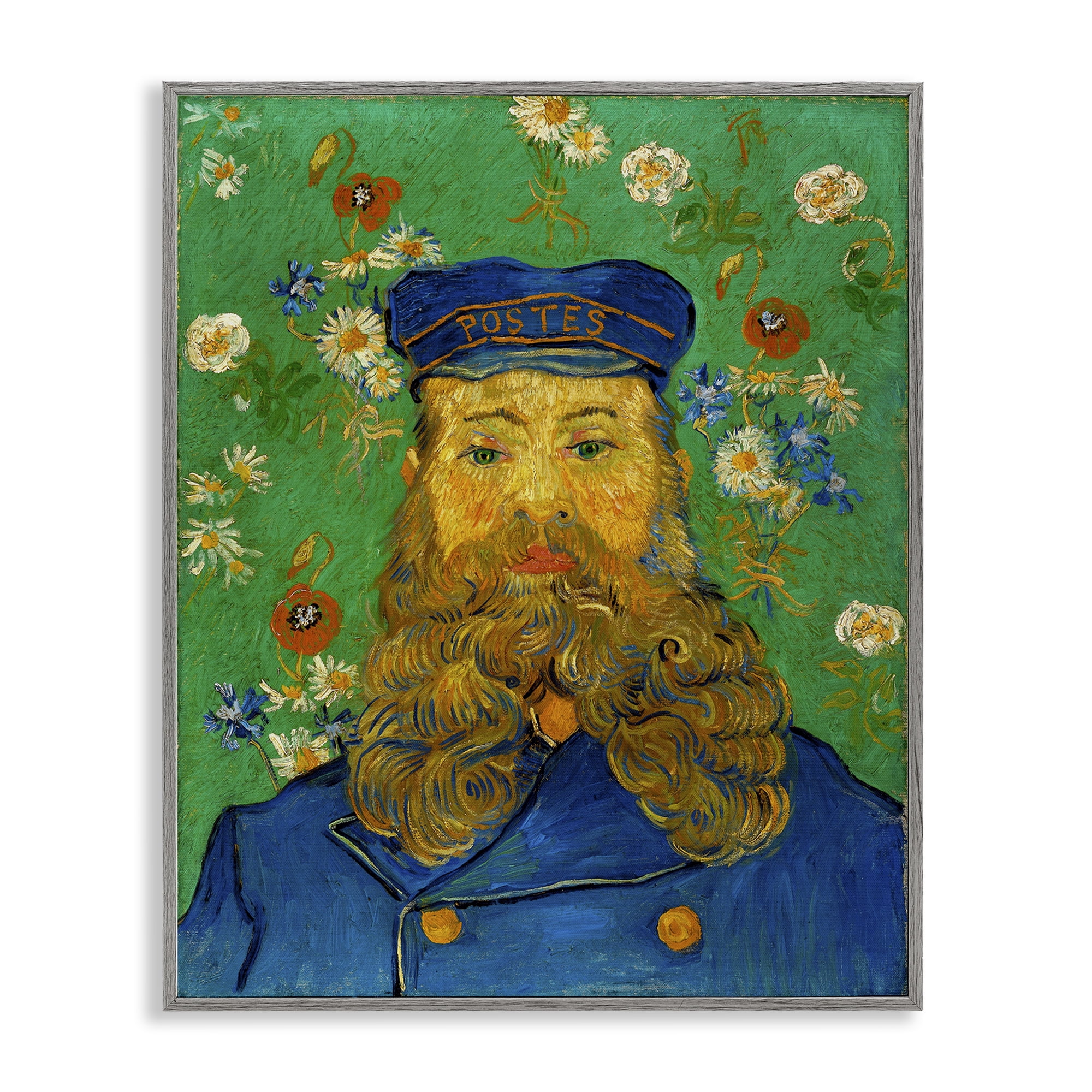 Stupell Industries Van Gogh Joseph Ruolin Portrait People Painting Gray Framed Art Print Wall Art, 16 x 20