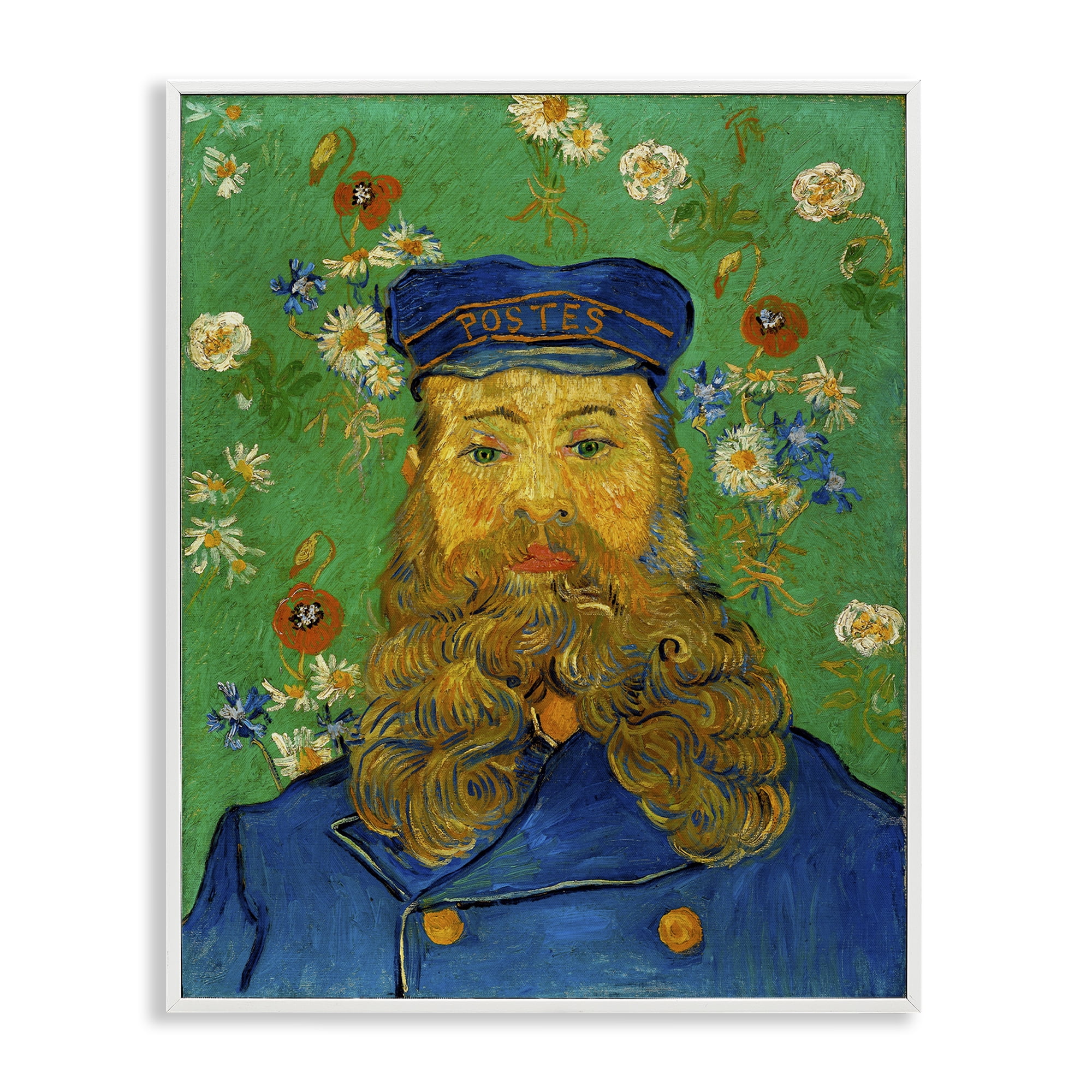 Stupell Industries Van Gogh Joseph Ruolin Portrait People Painting White Framed Art Print Wall Art, 16 x 20