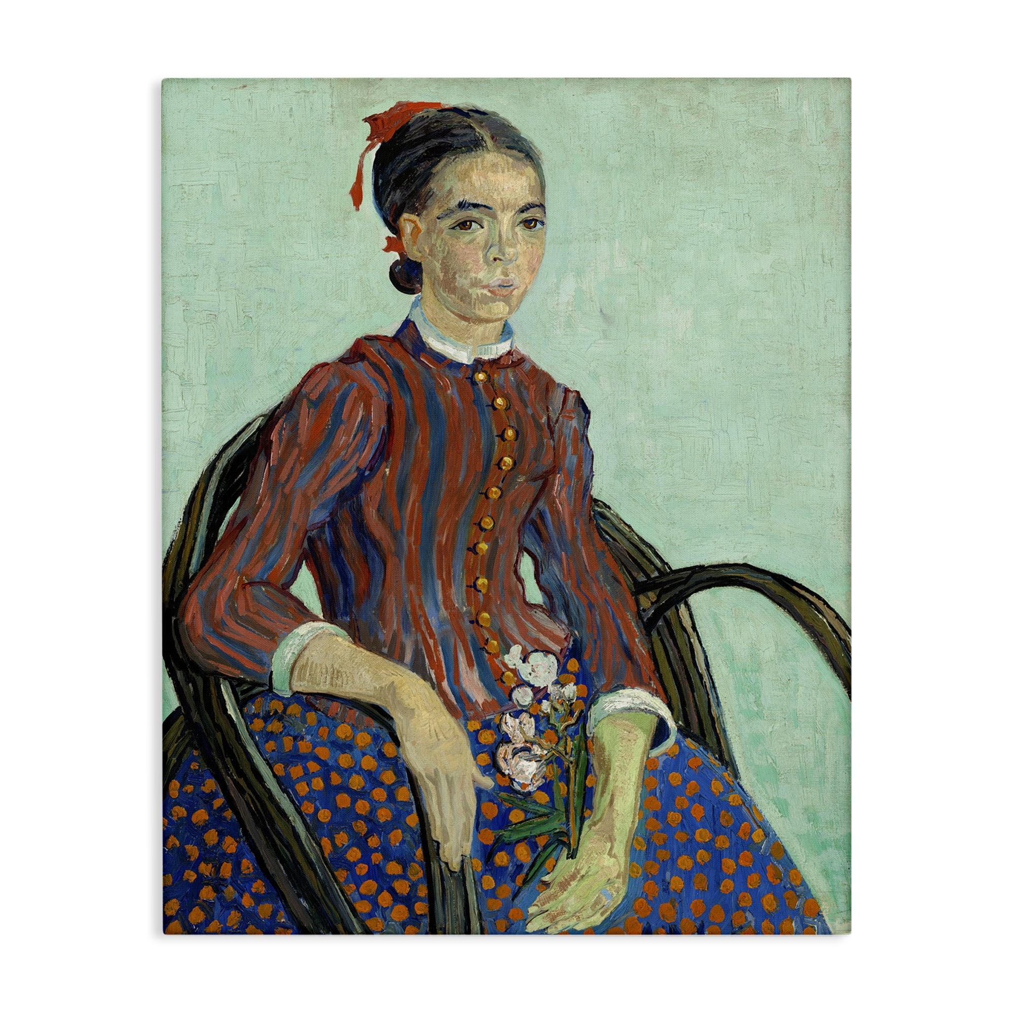Stupell Industries Van Gogh Lady Mousme People Painting Wrapped Canvas Art Print Wall Art, 36 x 48