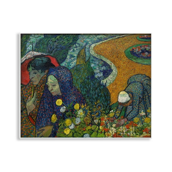 Stupell Industries Van Gogh Memory of Garden at Etten People Painting Unframed Art Print Wall Art, 14 x 11