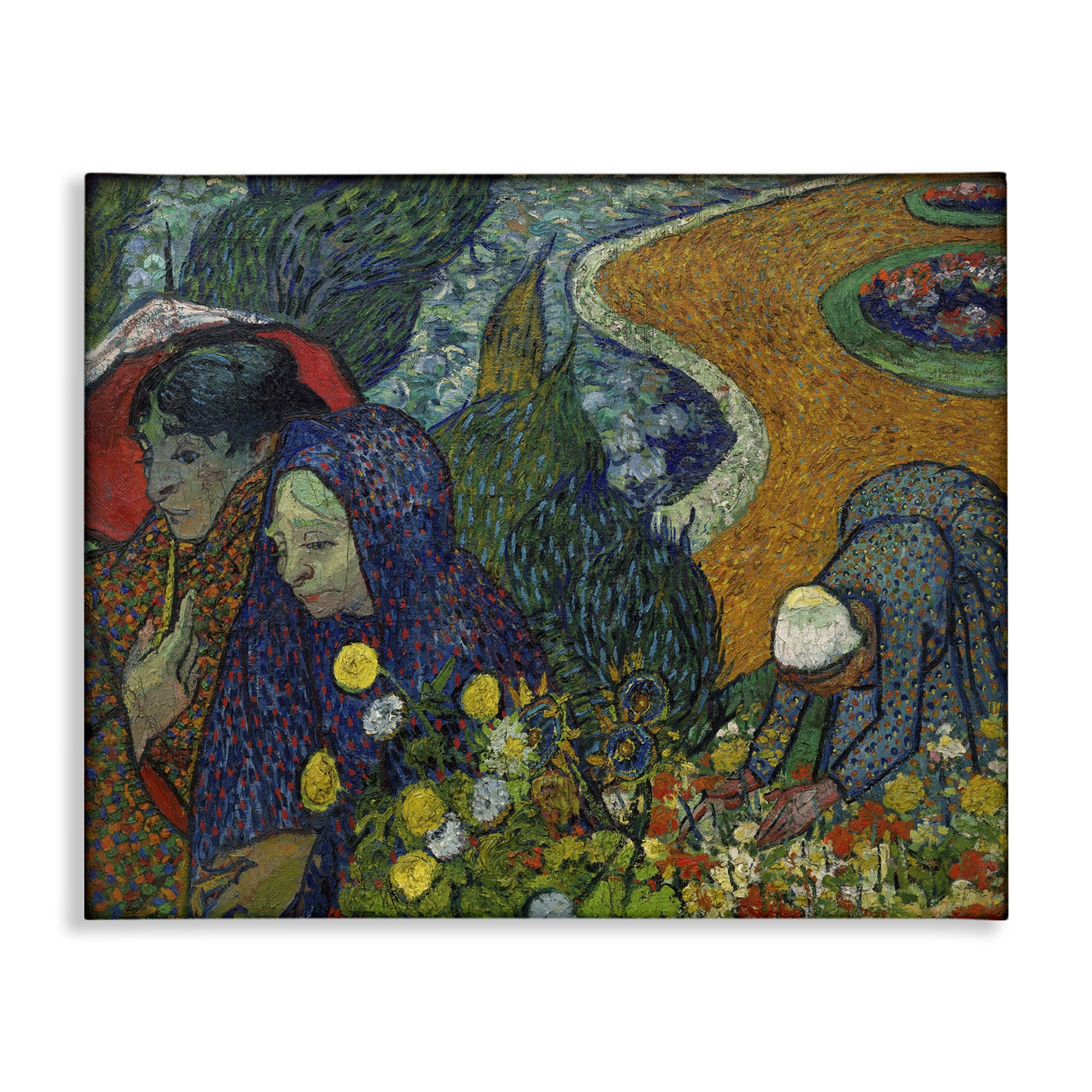 Stupell Industries Van Gogh Memory of Garden at Etten People Painting Wrapped Canvas Art Print Wall Art, 48 x 36