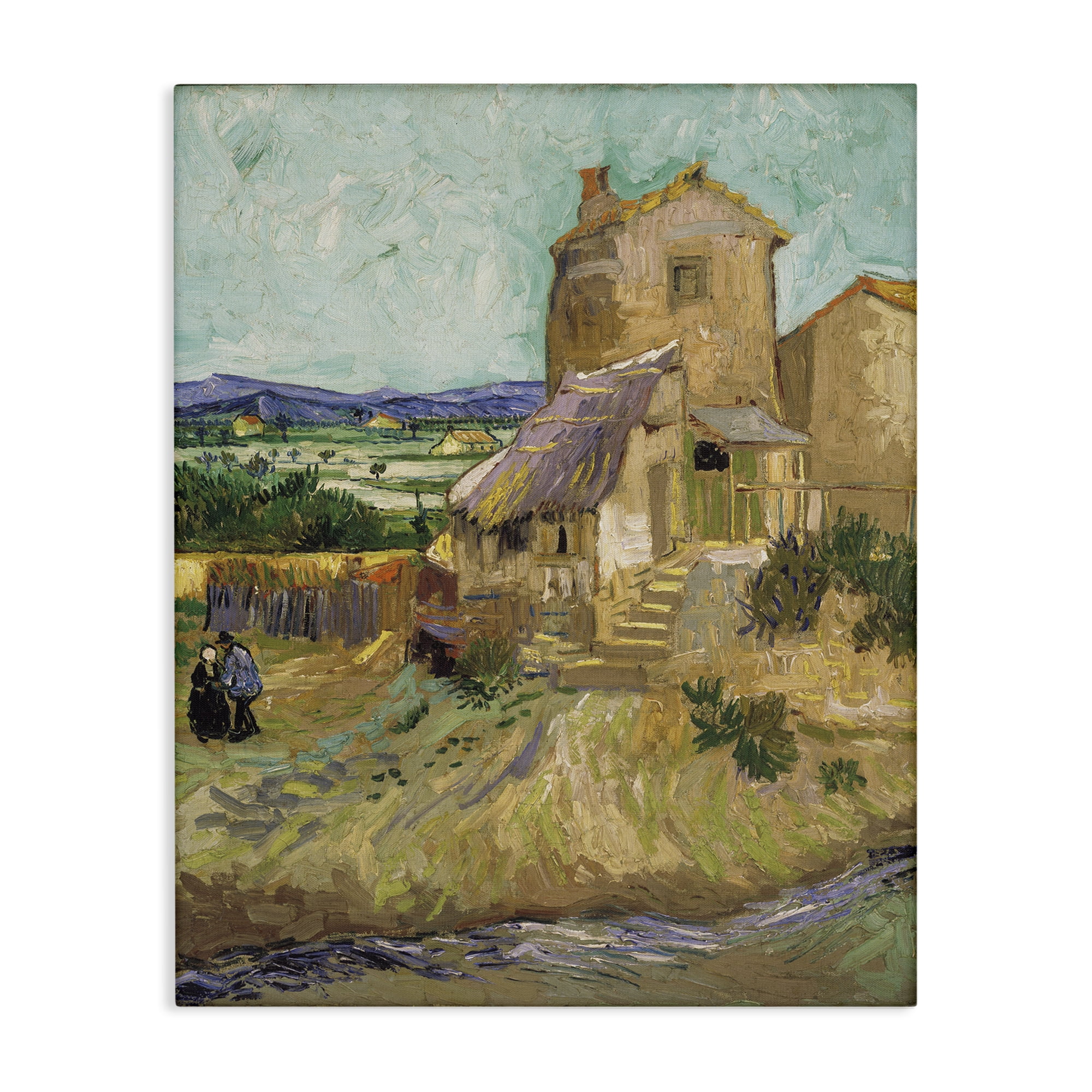 Stupell Industries Van Gogh Old Mill Landscape Landscape & Nature Painting Wrapped Canvas Art Print Wall Art, 36 x 48