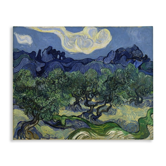 Stupell Industries Van Gogh Olive Trees Landscape Landscape & Nature Painting Wrapped Canvas Art Print Wall Art, 20 x 16