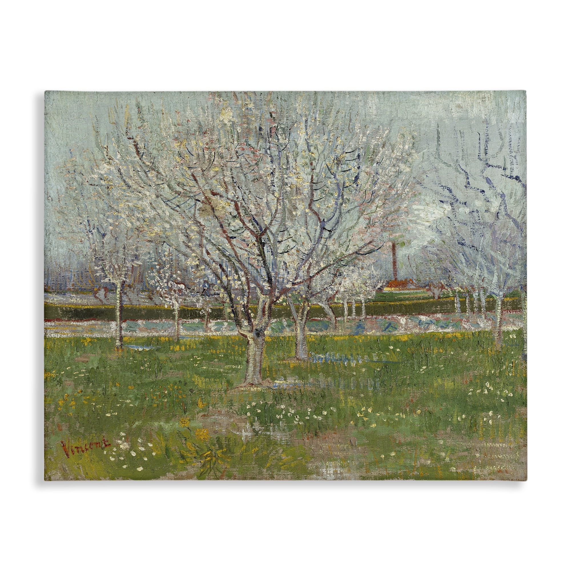 Stupell Industries Van Gogh Orchard in Blossom Landscape & Nature Painting Wrapped Canvas Art Print Wall Art, 40 x 30