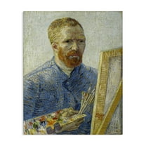 Stupell Industries Van Gogh Painter Self Portrait People Painting Wrapped Canvas Art Print Wall Art, 16 x 20