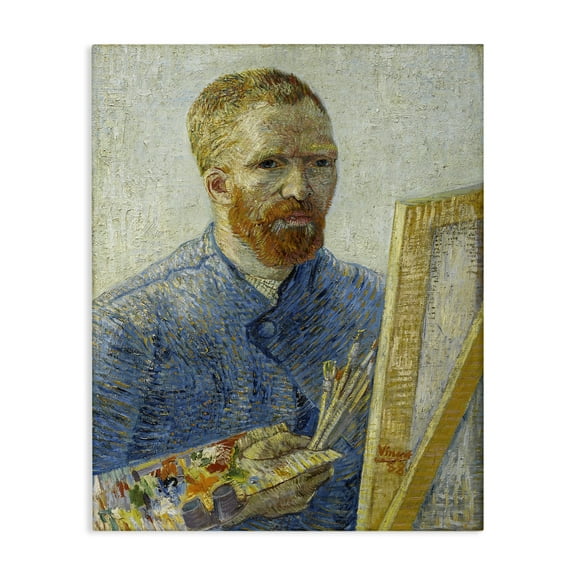 Stupell Industries Van Gogh Painter Self Portrait People Painting Wrapped Canvas Art Print Wall Art, 16 x 20