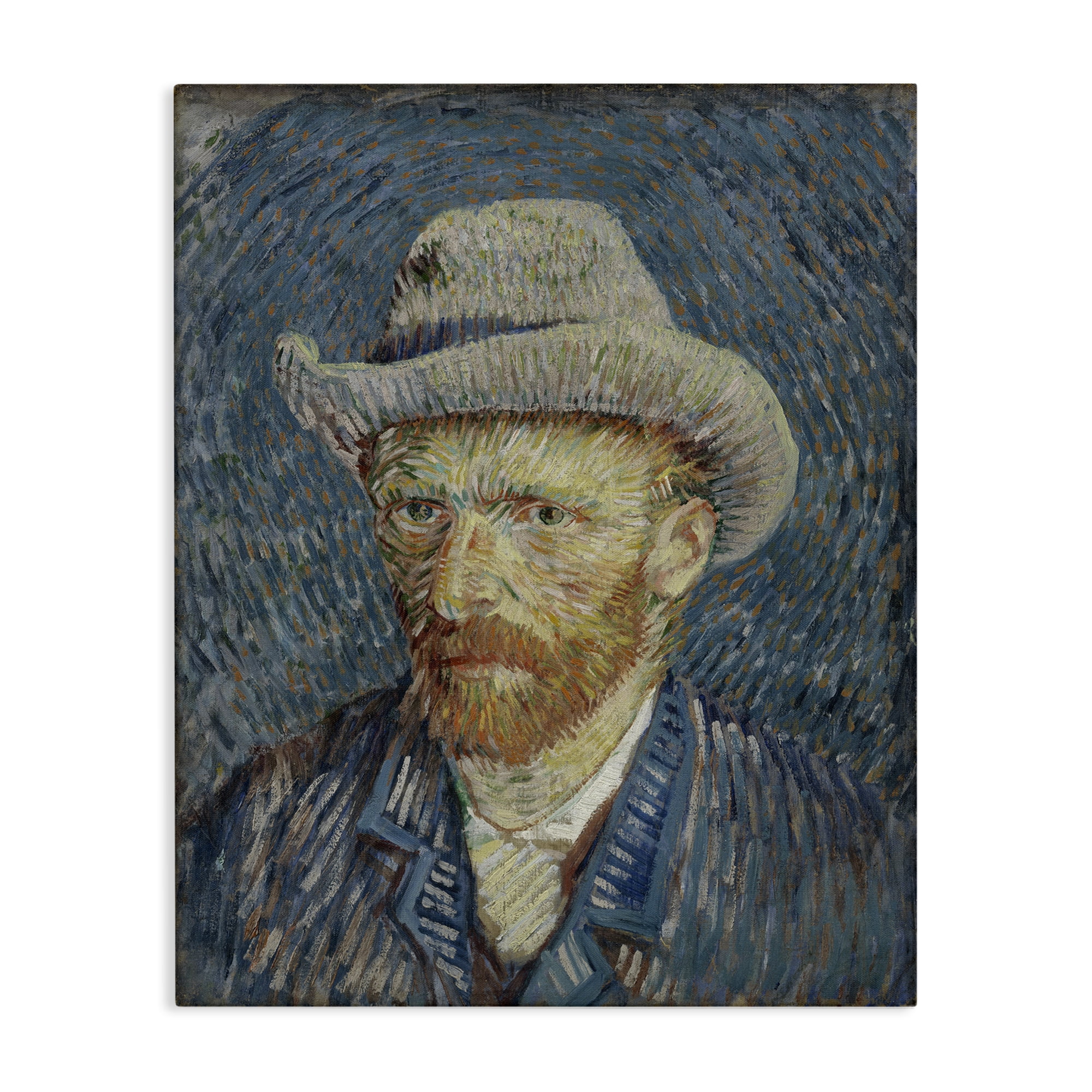 Stupell Industries Van Gogh Portrait with Hat People Painting Wrapped Canvas Art Print Wall Art, 24 x 30