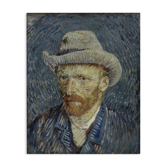 Stupell Industries Van Gogh Portrait with Hat People Painting Wrapped Canvas Art Print Wall Art, 24 x 30