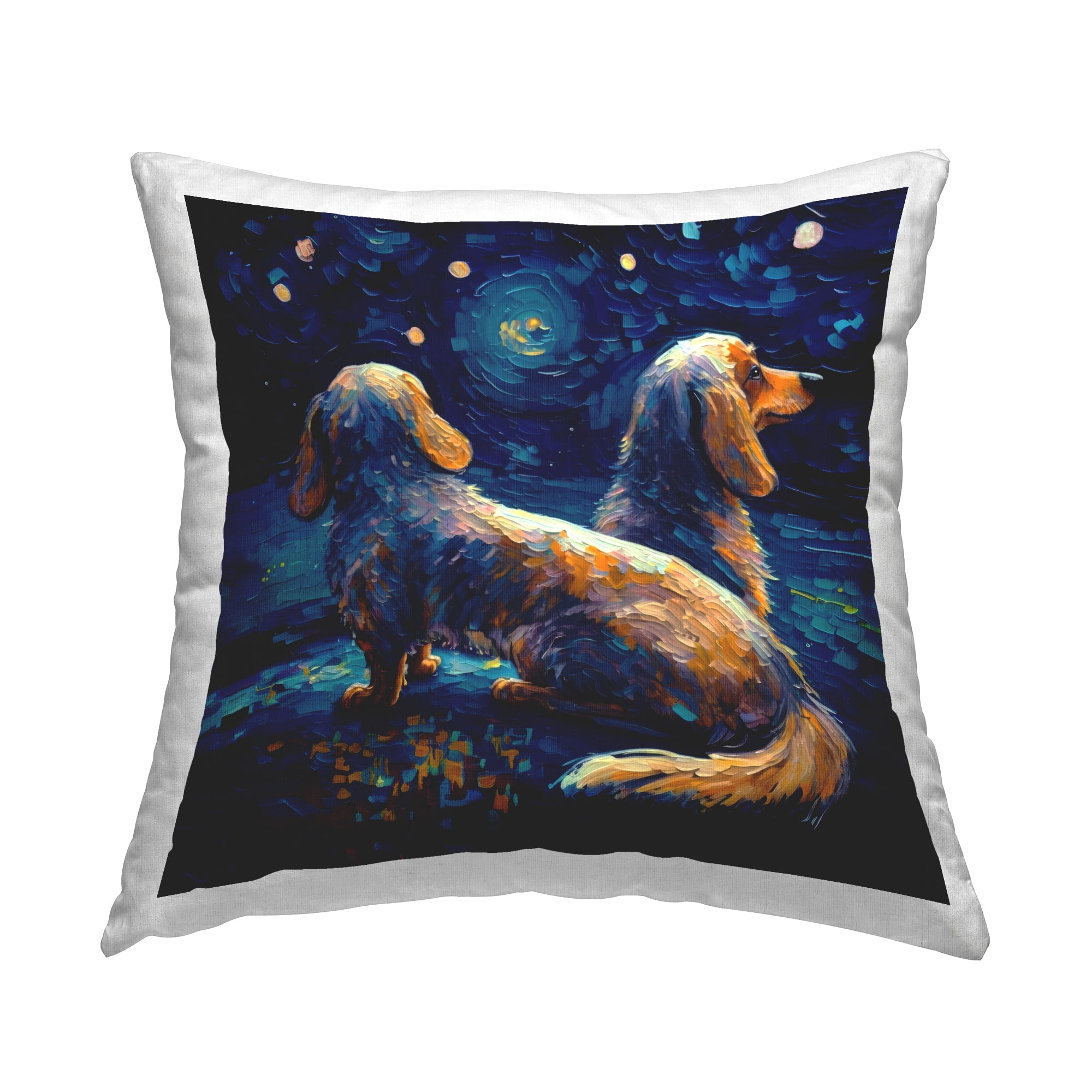 Stupell Industries Van Gogh Style Dogs Decorative Printed Throw Pillow Design by Svetlana Aleynikova.