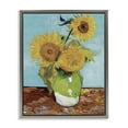 Stupell Industries Van Gogh Sunflowers Botanical & Floral Painting Gray