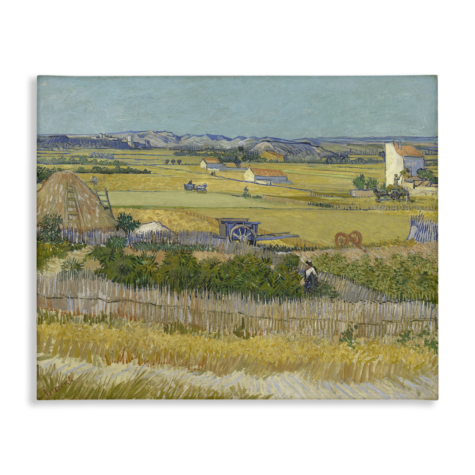 Stupell Industries Van Gogh The Harvest Landscape Landscape & Nature Painting Wrapped Canvas Art Print Wall Art, 30 x 24