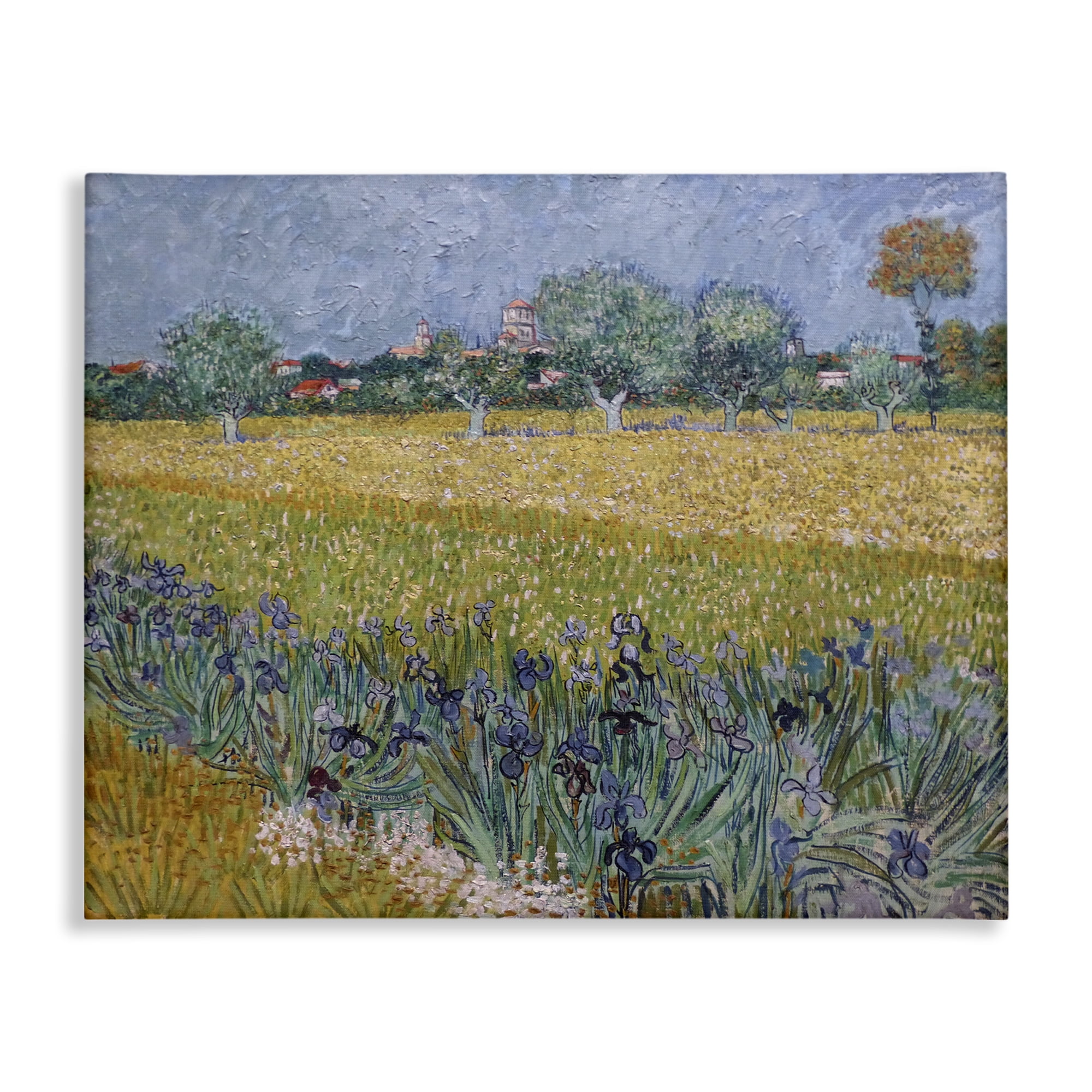 Stupell Industries Van Gogh View of Arles Landscape & Nature Painting Wrapped Canvas Art Print Wall Art, 20 x 16