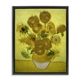 thumbnail image 1 of Stupell Industries Van Gogh Yellow Sunflowers Plants & Flowers Painting Black Floater Framed Canvas Art Print Wall Art, 17 x 21, 1 of 10