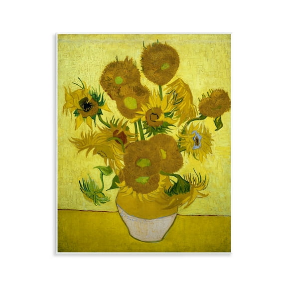 Stupell Industries Van Gogh Yellow Sunflowers Plants & Flowers Painting Unframed Art Print Wall Art, 11 x 14