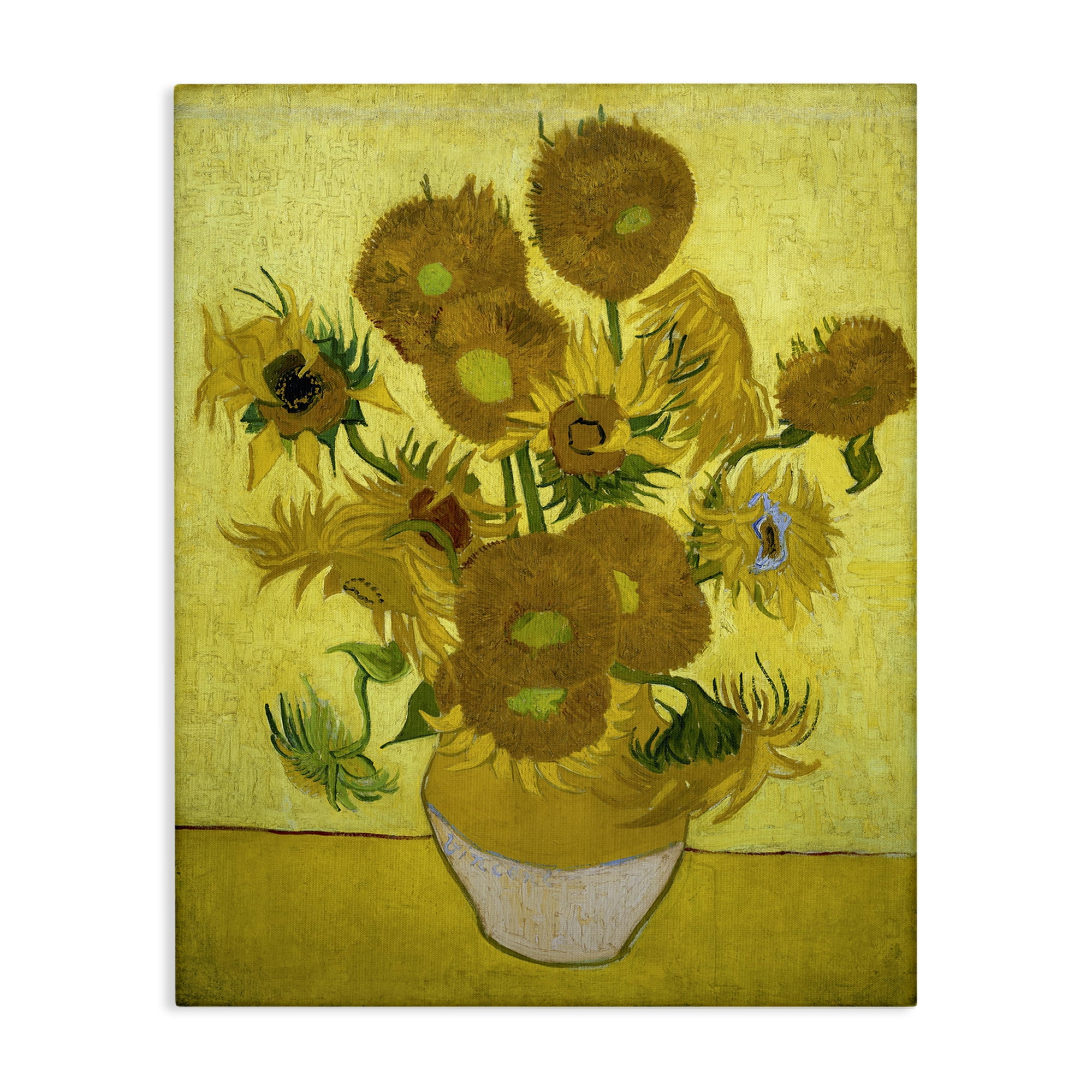 Stupell Industries Van Gogh Yellow Sunflowers Plants & Flowers Painting Wrapped Canvas Art Print Wall Art, 24 x 30