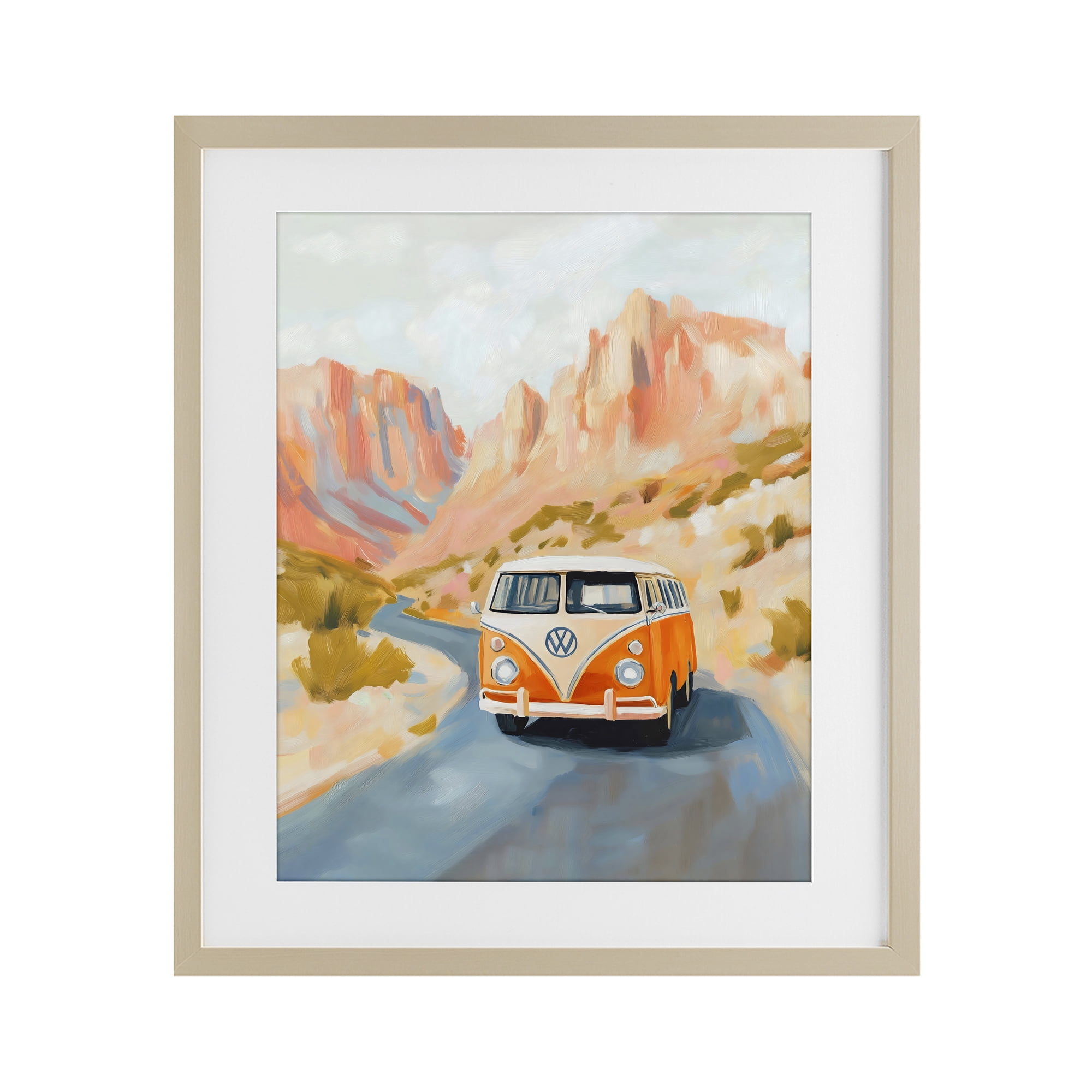 Stupell Industries Van Life Desert Canyon Birch Framed Print Under Glass, design by The Prints Vibe