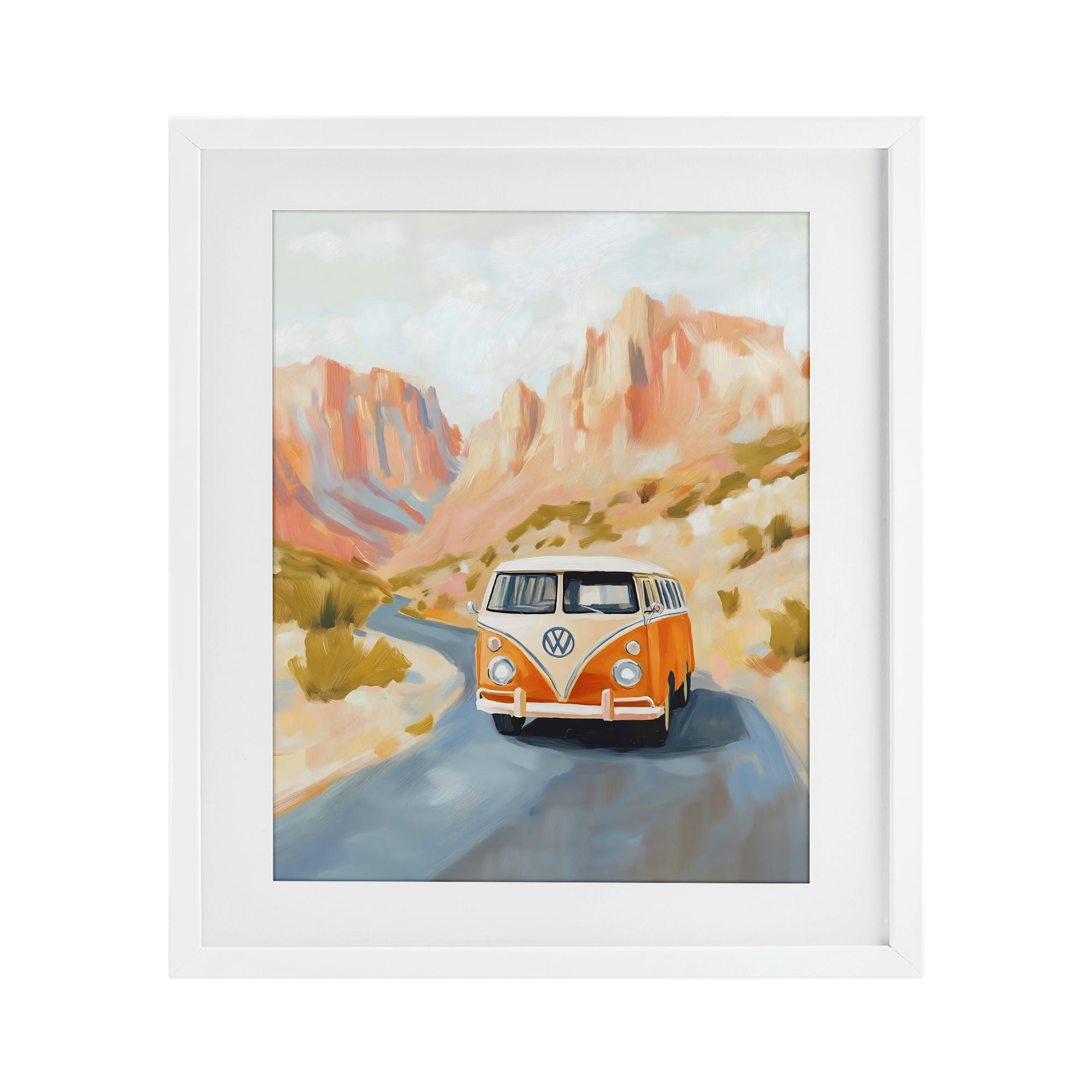 Stupell Industries Van Life Desert Canyon White Framed Print Under Glass, design by The Prints Vibe