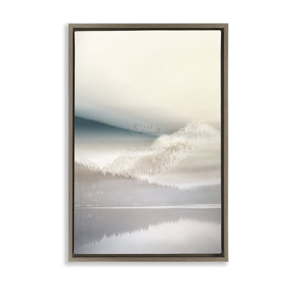 Stupell Industries Vanilla Landscape View Landscape & Nature Photography Brown Floater Framed Canvas Art Print Wall Art, 21 x 31