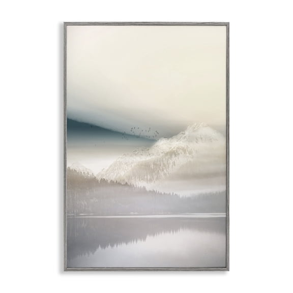 Stupell Industries Vanilla Landscape View Landscape & Nature Photography Gray Framed Art Print Wall Art, 12 x 18