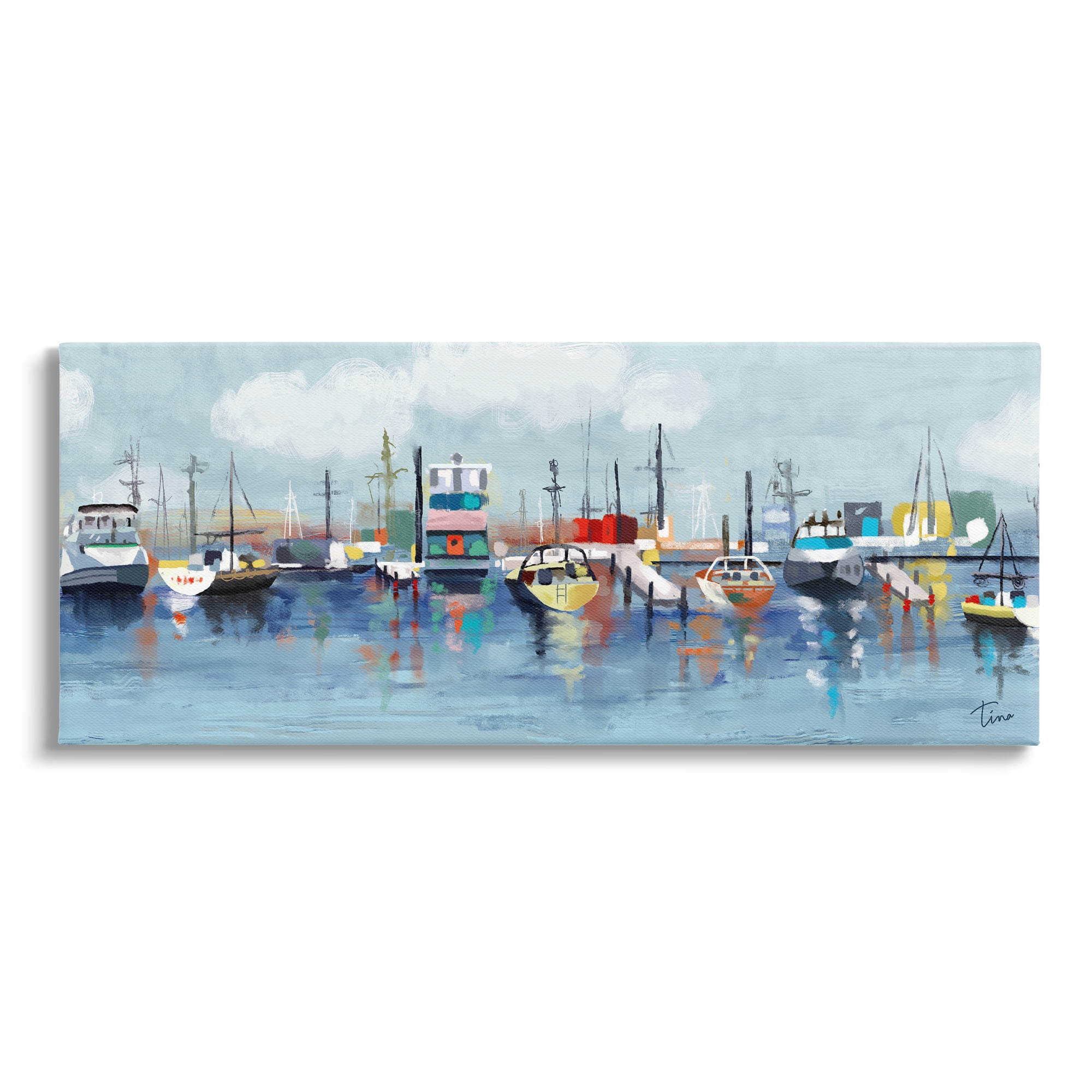 Stupell Dock Overlooking Island 3-Piece Triptych Canvas Art Set
