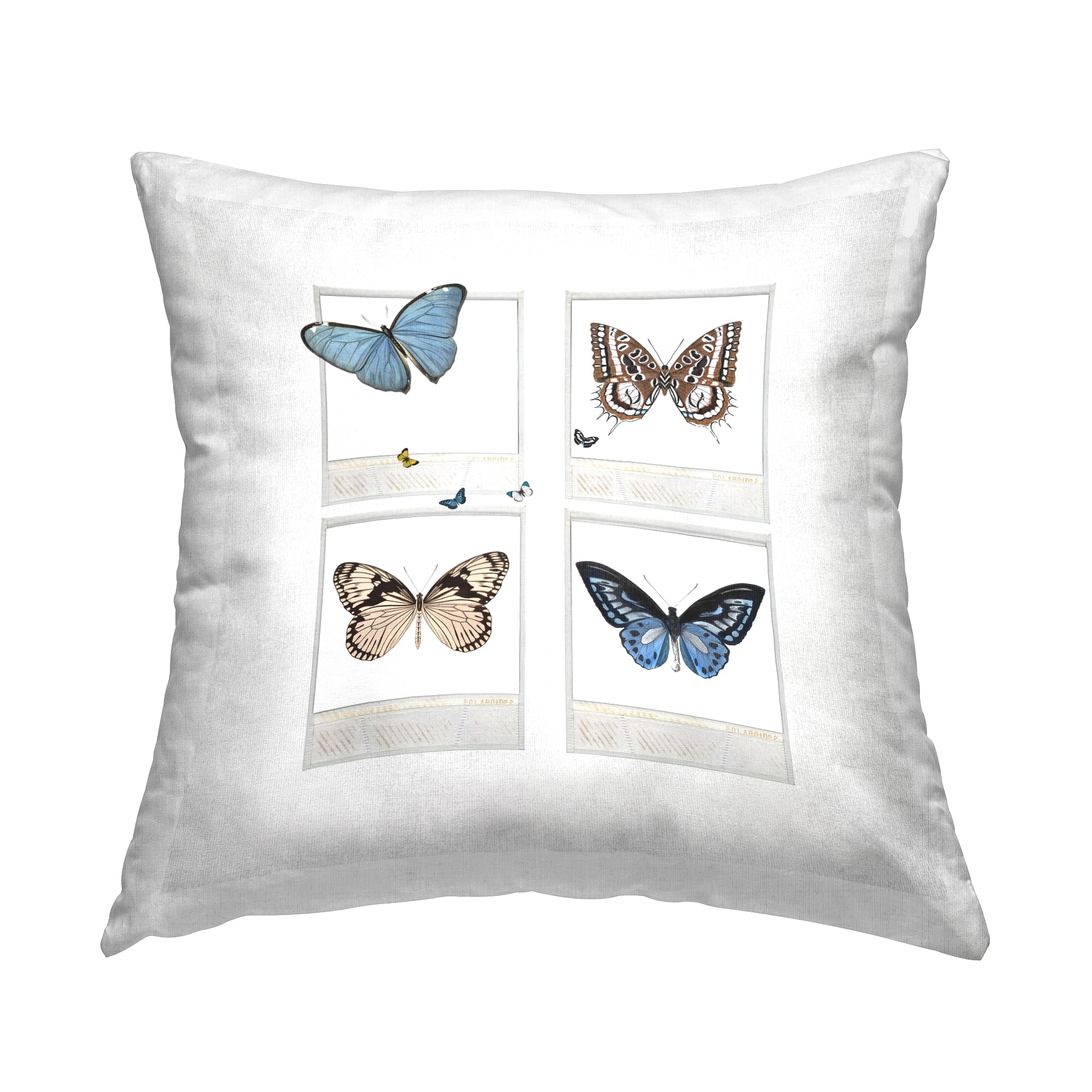 Stupell Industries Varied Butterflies Retro Instant Film Printed Throw Pillow Design by Karen Smith