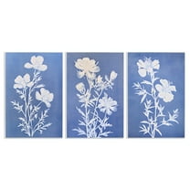 Stupell Industries Varied Cerulean Botanicals Plants & Flowers Painting Unframed Art Print Wall Art, 10 x 15, Set of 3