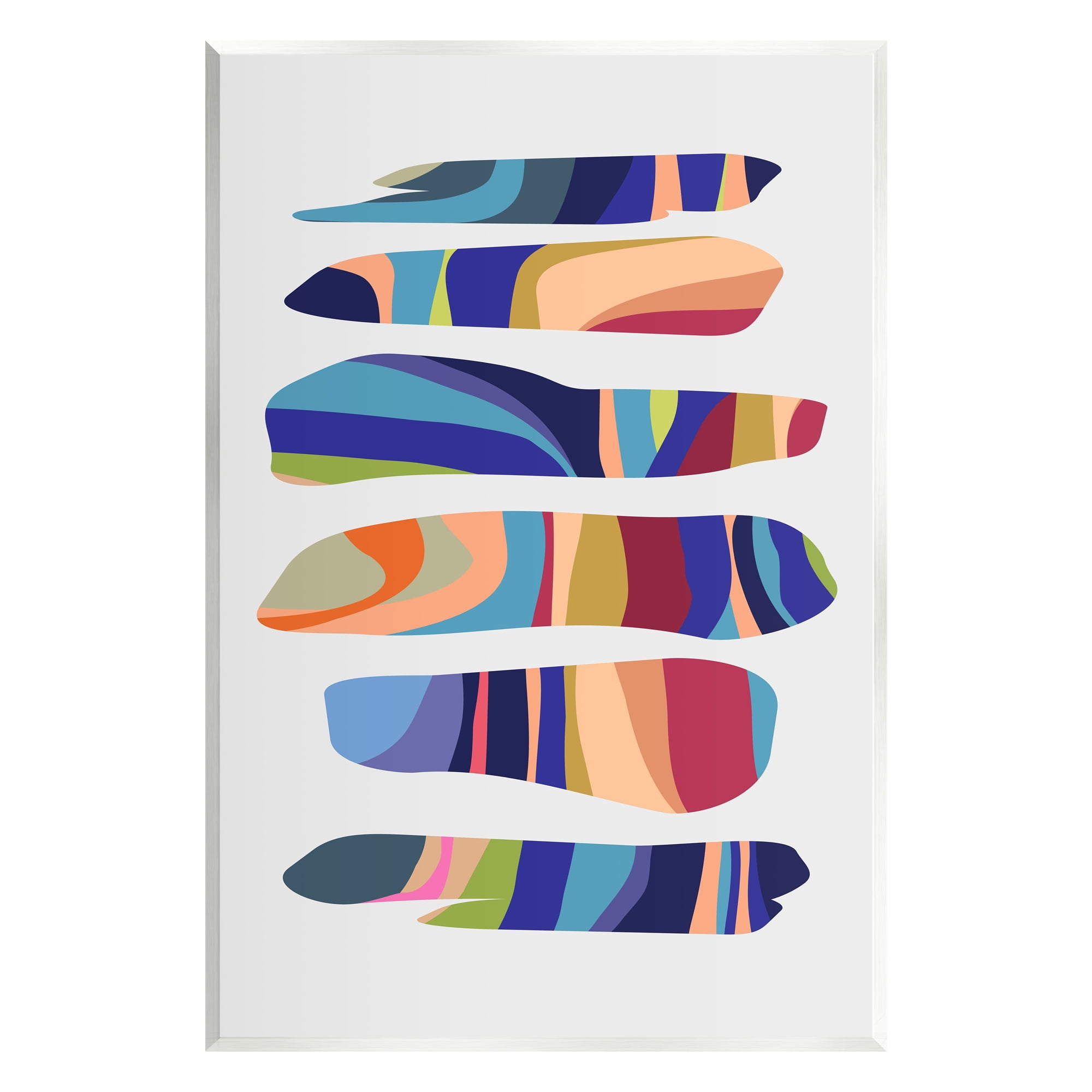 Stupell Industries Varied Contemporary Shapes Abstract Painting Unframed Art Print Wall Art, 10 x 15