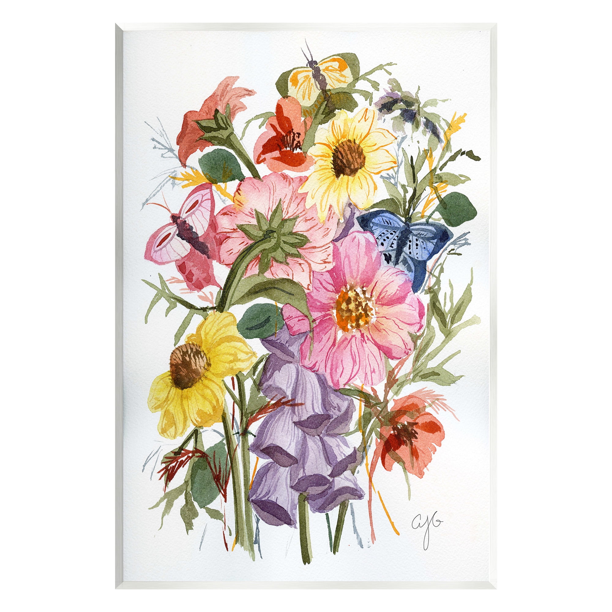 Stupell Industries Varied Cottage Floral Bundle Botanical & Floral Painting Unframed Art Print Wall Art, 10 x 15