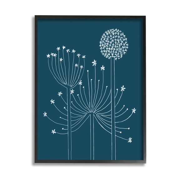 Stupell Industries Varied Dandelion Wild Plant Petals Graphic Art Black Framed Art Print Wall Art, Design by Alicia Longley