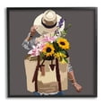 thumbnail image 1 of Stupell Industries Varied Flower Arrangement Blossoms Backpack Bouquet Graphic Art Black Framed Art Print Wall Art, Design by Amelia Noyes, 1 of 5