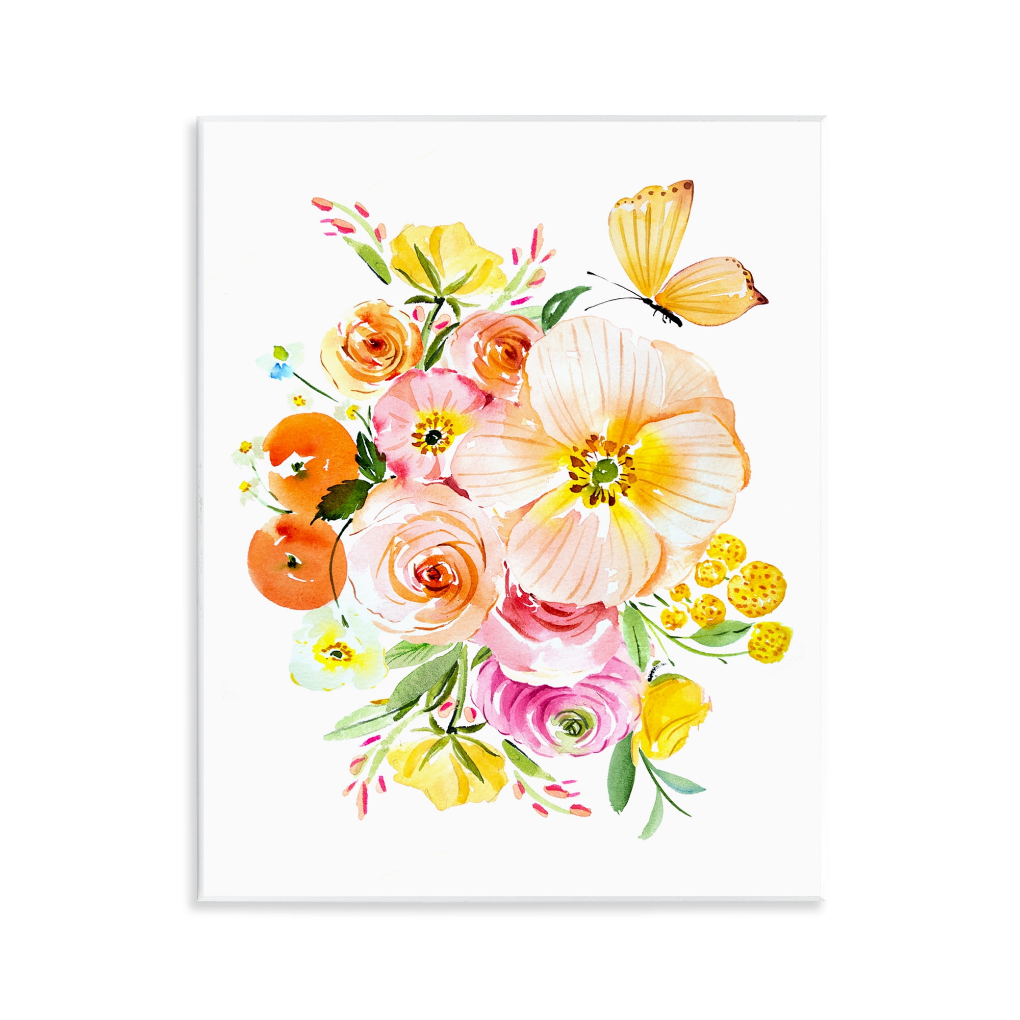 Stupell Industries Varied Flower Bundle Botanical & Floral Painting Unframed Art Print Wall Art, 11 x 14