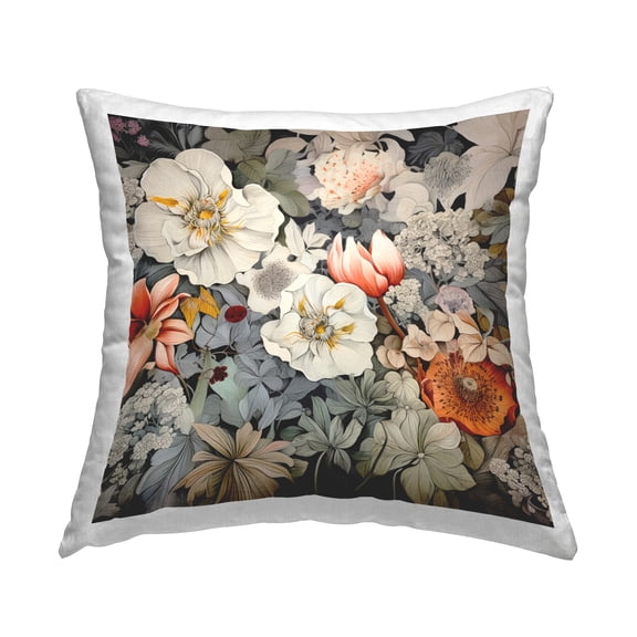 Stupell Industries Varied Flower Collage Decorative Printed Throw Pillow, 18 x 18